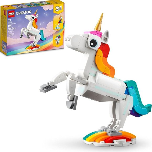 NEW LEGO Creator 3 n1 Magical Unicorn Seahorse Peacock Rainbow 31140 Easter Gift - Picture 16 of 16